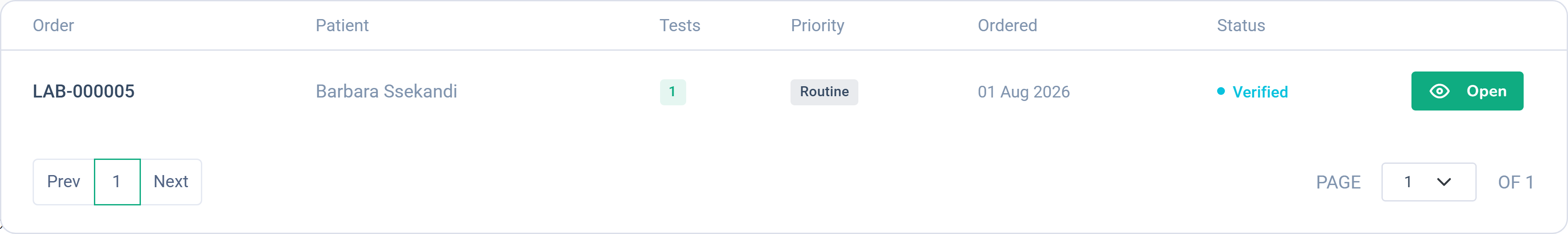 Dashlead verified laboratory results awaiting release to the patient