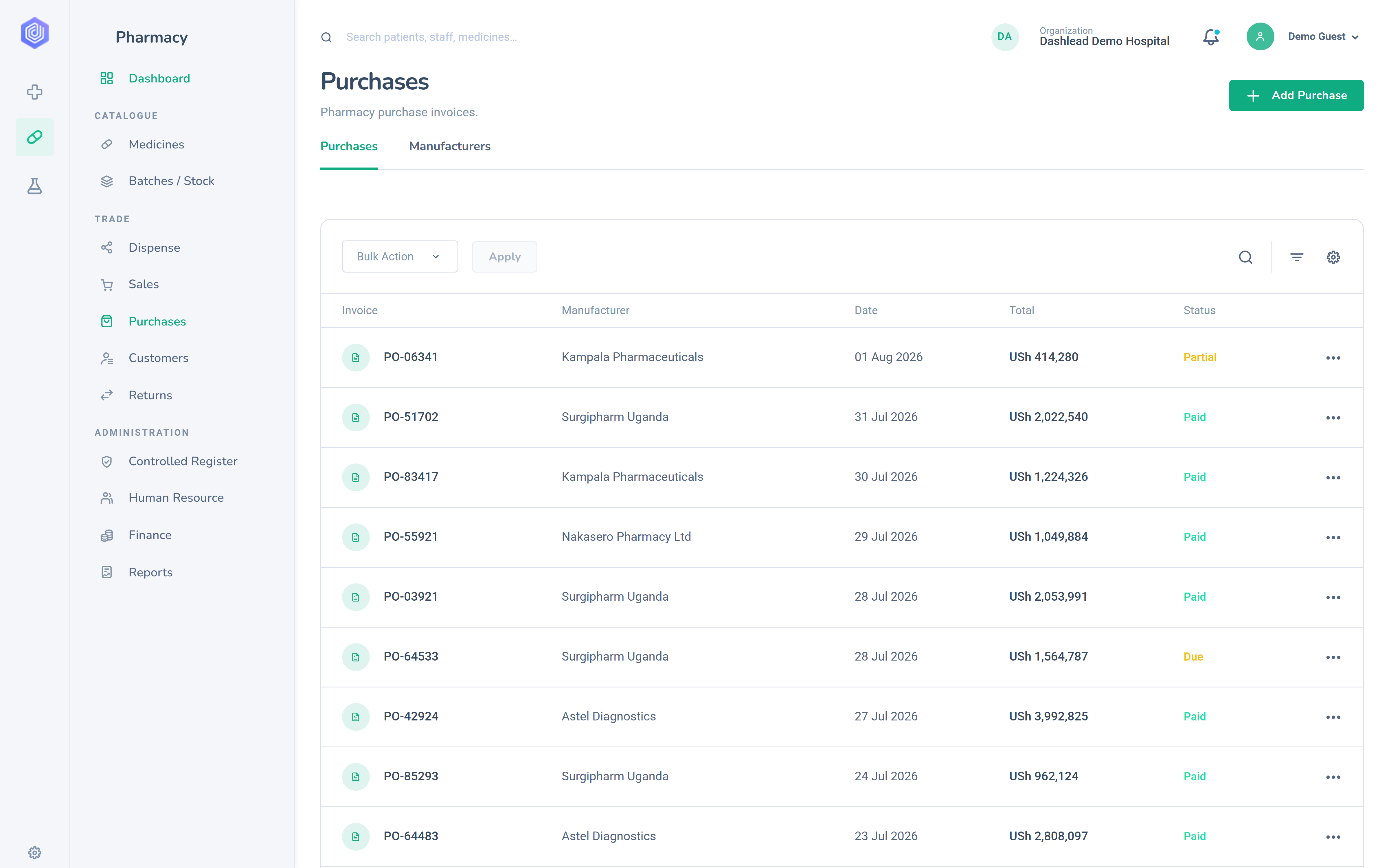 Purchases, Suppliers & Returns